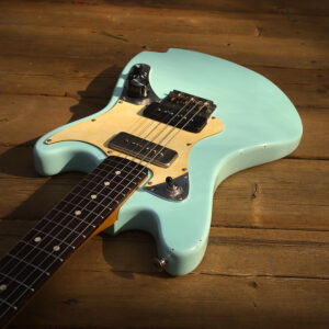 Lewis Minnow handcrafted Guitar on the deck