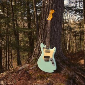 Lewis Minnow handcrafted Guitar in the forest