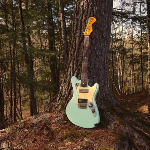 Lewis Minnow handcrafted Guitar in the forest
