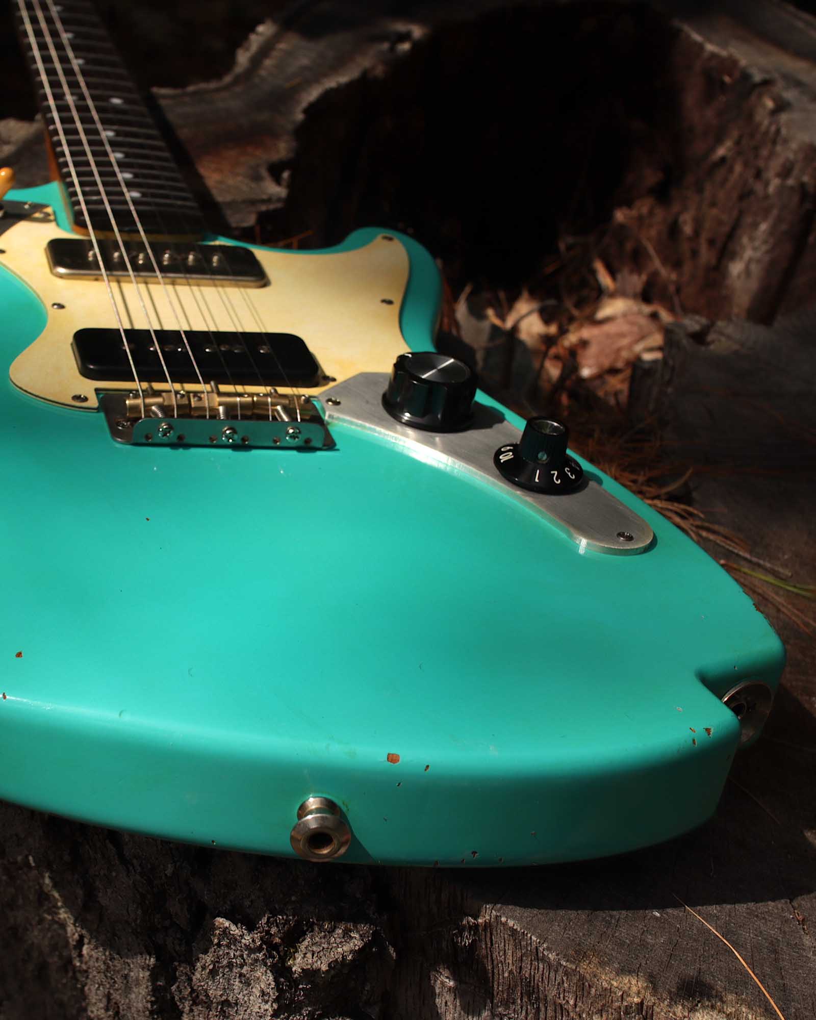 Pink Lake Blue Lewis Guitar